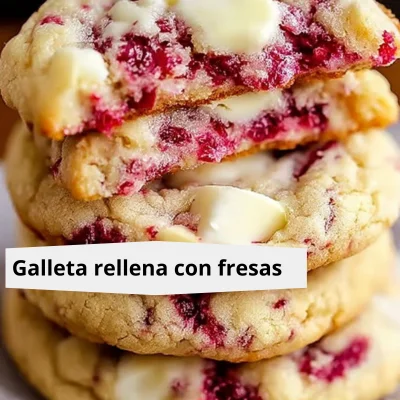 galleta 6 rellena con fresas